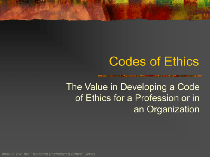 Model code of ethics quiz