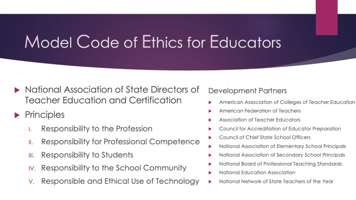 Model code of ethics quiz