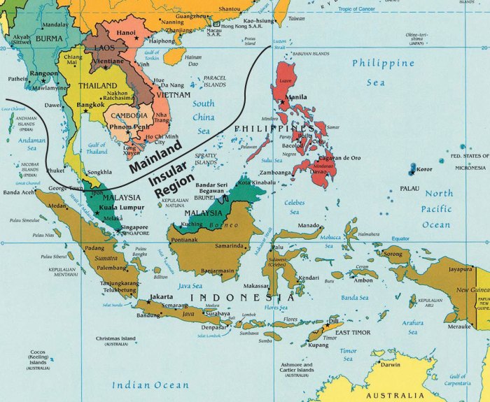 Match the characteristics to the independent nations of southeast asia.