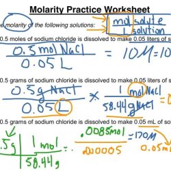 Molarity practice problems worksheet answers