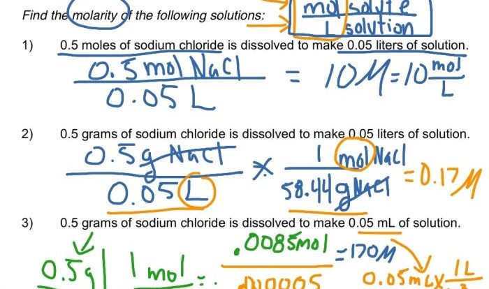 Molarity practice problems worksheet answers